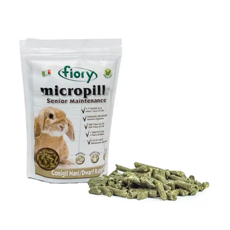 Fiory Micropills Senior Dwergkonijn 850 gram (Graanvrij) Gratis Retour