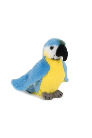 Beste Prijs Pluche Soft Mini Blauwgele Ara - 13cm