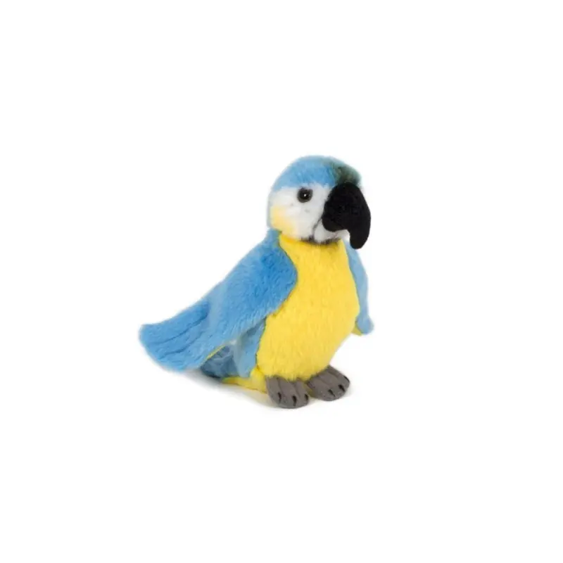 Beste Prijs Pluche Soft Mini Blauwgele Ara - 13cm