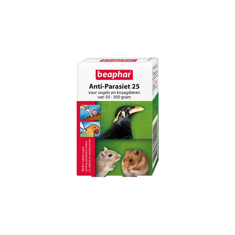 Beaphar Anti Parasiet 25 Knaagdier & Vogel 2 Pipetten Voordeelprijs