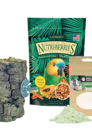 Foerageer SET Nutri-berries + Corky Foraging Tube + Arabische Gom Actieprijs