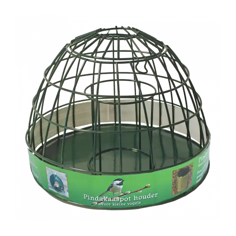 Betaalbaar De Boon Metalen Pindakaaspot Houder Kleine Vogels groen 25 x 19 cm