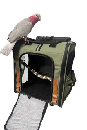 Gecertificeerd Bird Trolley & Backpack Vogelrugzak voor Parkieten & Papegaaien