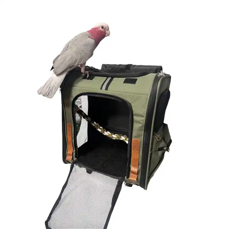 Gecertificeerd Bird Trolley & Backpack Vogelrugzak voor Parkieten & Papegaaien