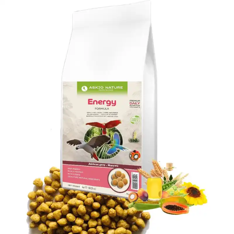 Exclusieve Aanbieding Askio Nature Energy Papegaaienvoer – Ara & Grijze Roodstaart 10 kg