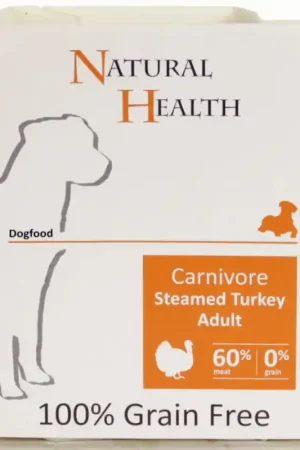 Natural Health Steamed Carnivore Turkey 400 Gram Finale Uitverkoop