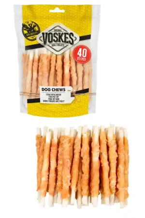 Voskes Dog Chews Sticks met Kip - 40 stuks Exclusieve Aanbieding