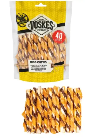 Must-Have Voskes Dog Chews Sticks Rund & Kip - 40 stuks