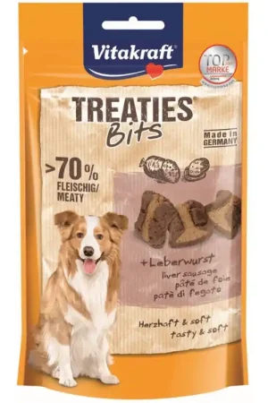Superprijs Vitakraft Dog Treaties Bits 120 Gram - met Leverworst