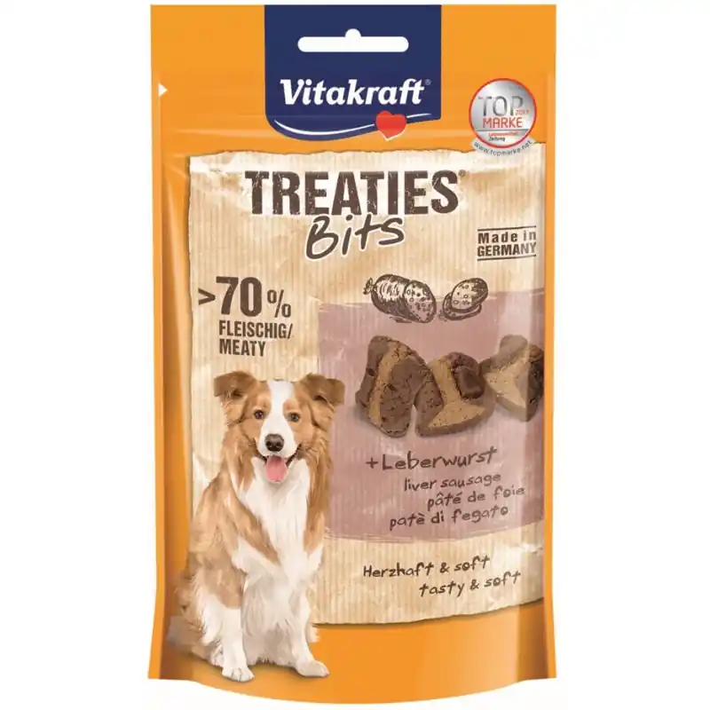 Superprijs Vitakraft Dog Treaties Bits 120 Gram - met Leverworst