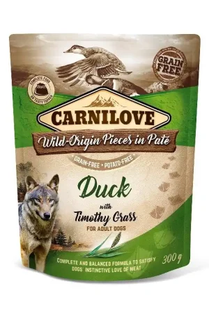 Carnilove Pouch Duck with Timothy Grass 300 gram Favoriet