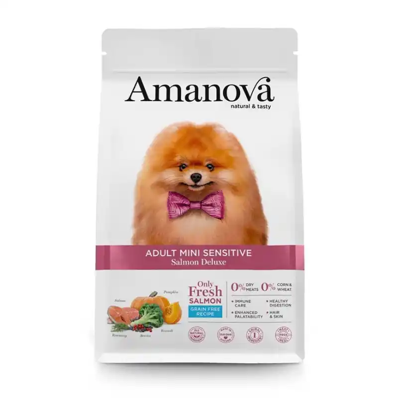 Amanova Adult Mini Sensitive Salmon Deluxe 2 kg Fabrieksprijs
