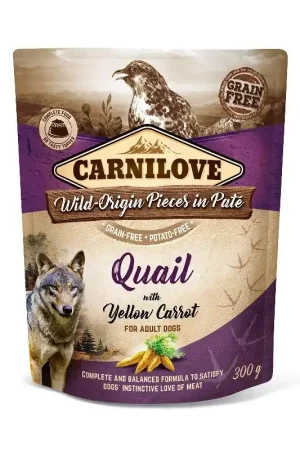 Carnilove Pouch Quail with Yellow Carrot 300 gram Flitsaanbieding