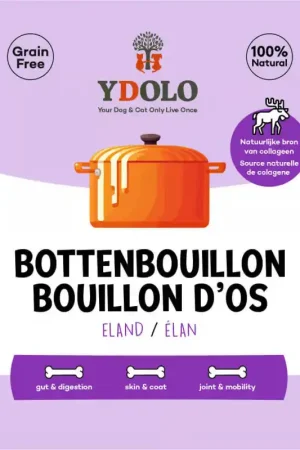 YDOLO Bottenbouillon voor Honden Wilde Eland 230 ml Bestel Nu