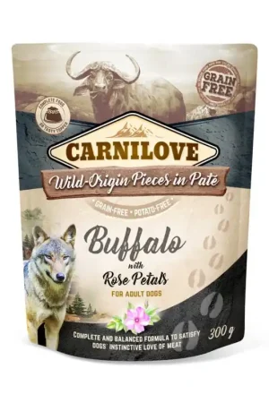 Carnilove Pouch Buffalo with Rose Petals 300 gram Betrouwbaar