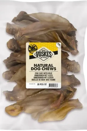 Voskes Natural Dog Chews Runderoren 20 stuks Flitsaanbieding