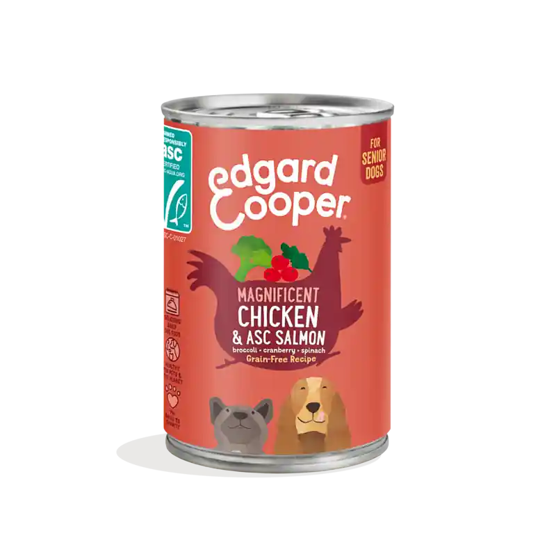 Voordeelprijs Edgard & Cooper Kip & Zalm Senior 400 gram