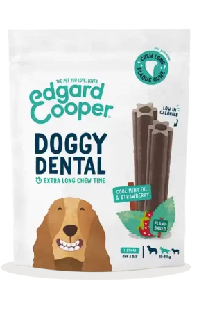 Op = Op Edgard & Cooper Doggy Dental Aardbei & Munt Middelgrote Hond 7 stuks