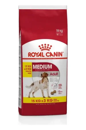 Royal Canin Bonusbag Medium Adult 15+3 kg GRATIS Nieuw