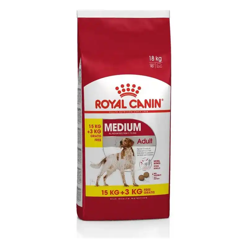 Royal Canin Bonusbag Medium Adult 15+3 kg GRATIS Nieuw