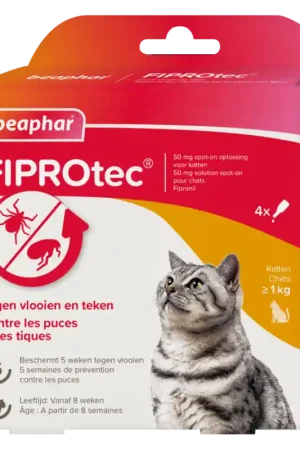Laatste Versie Beaphar FIPROtec Kat 3+1 pipetten