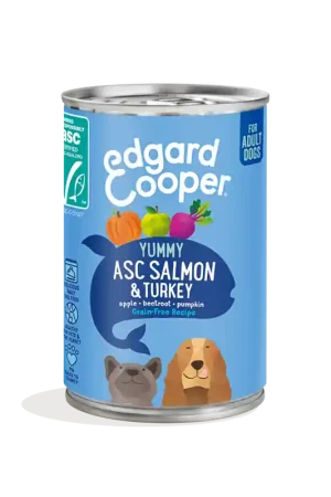 Edgard & Cooper Zalm & Kalkoen Adult 400 gram Nieuw