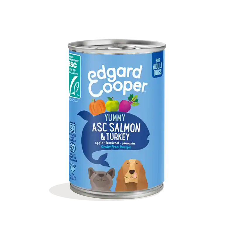 Edgard & Cooper Zalm & Kalkoen Adult 400 gram Nieuw