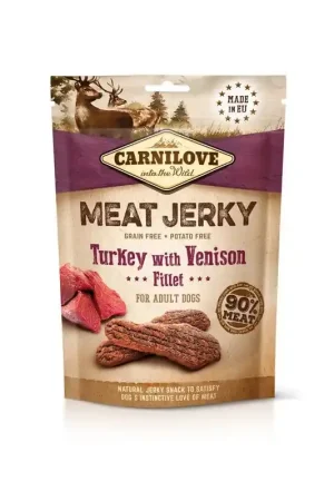Carnilove Jerky Turkey & Vension 100 gram Laatste Kans