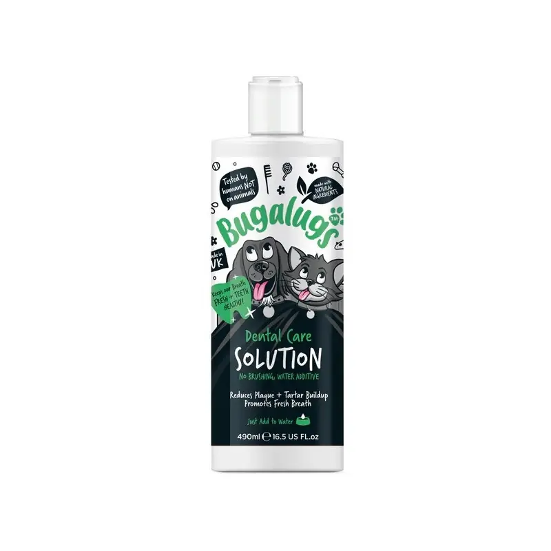 Bugalugs Dental Care Solution Water Additief - Hond en Kat 490ml Gereduceerde Prijs