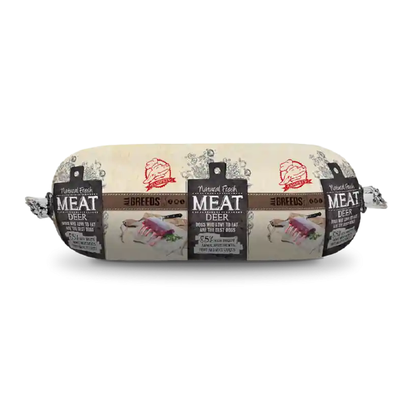 Actieprijs Natural Fresh Meat Dog Sausage Deer 250 gr