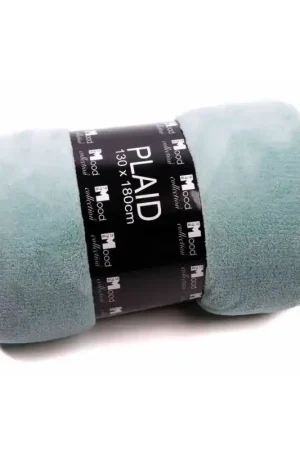 Plaid Fleece 130 x 180 cm Faded Blue Speciale Aanbieding