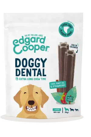 Edgard & Cooper Doggy Dental Aardbei & Munt Grote Hond 7 stuks Weekendaanbieding