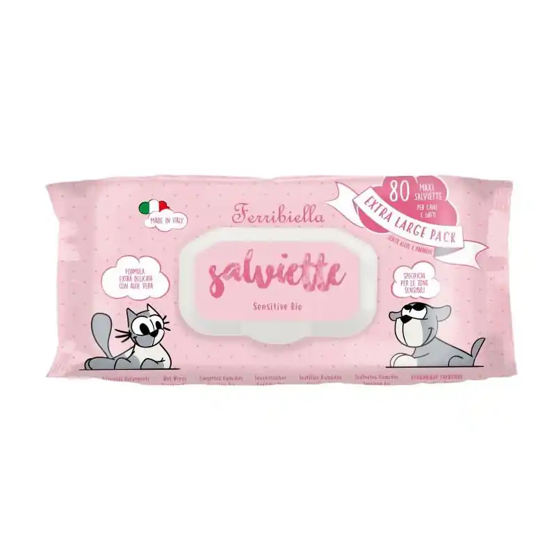 Ferribiela Wet Wipes Sensitive 80 stuks Gecertificeerd