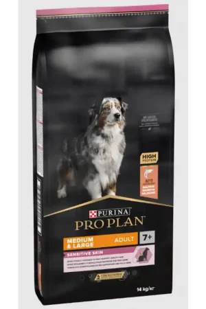 Pro Plan Medium/ Large Adult 7+ Sensitive Skin 14 kg Betrouwbaar