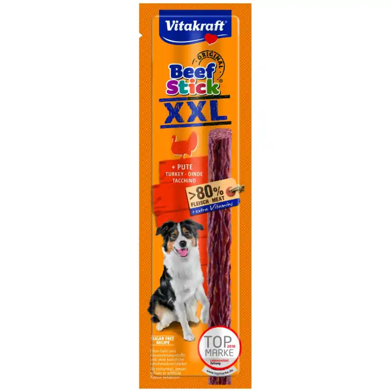 Exclusieve Aanbieding Vitakraft Dog Beef Sticks XXL met Kalkoen