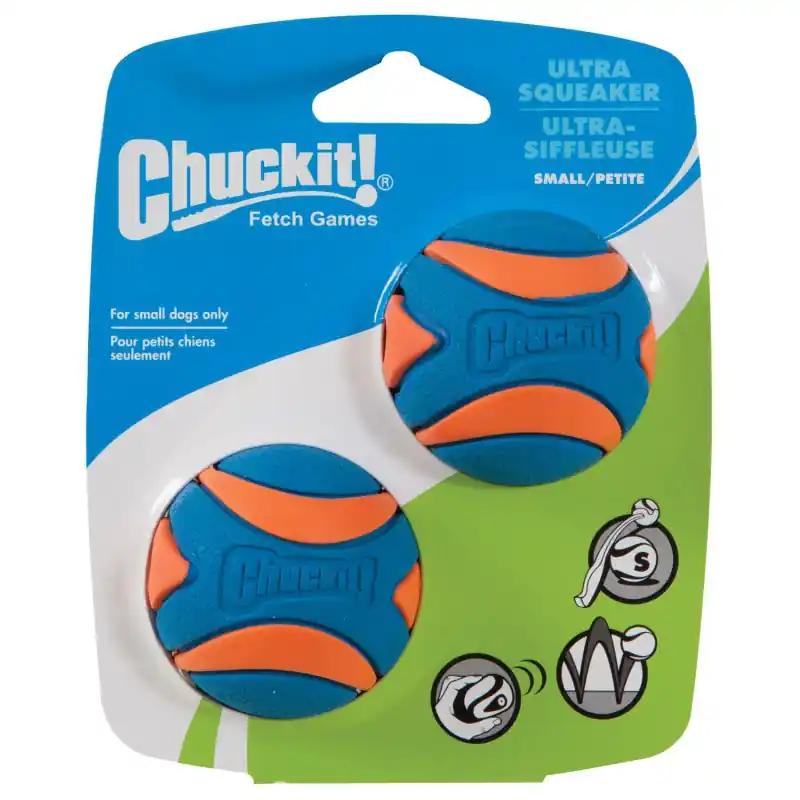 Chuckit! Ultra Squeaker Ball Small 2 stuks Seizoensaanbieding