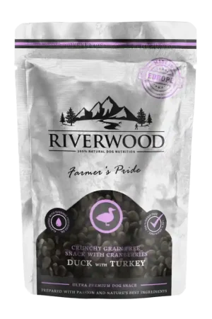 Riverwood Crunchy Snack Eend & Kalkoen 200 gr Exclusieve Aanbieding