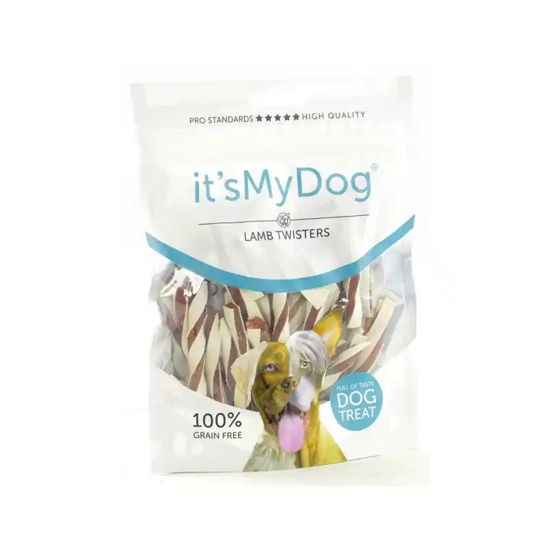 Aanbieding It‘s My Dog Lam Twister 85 gram