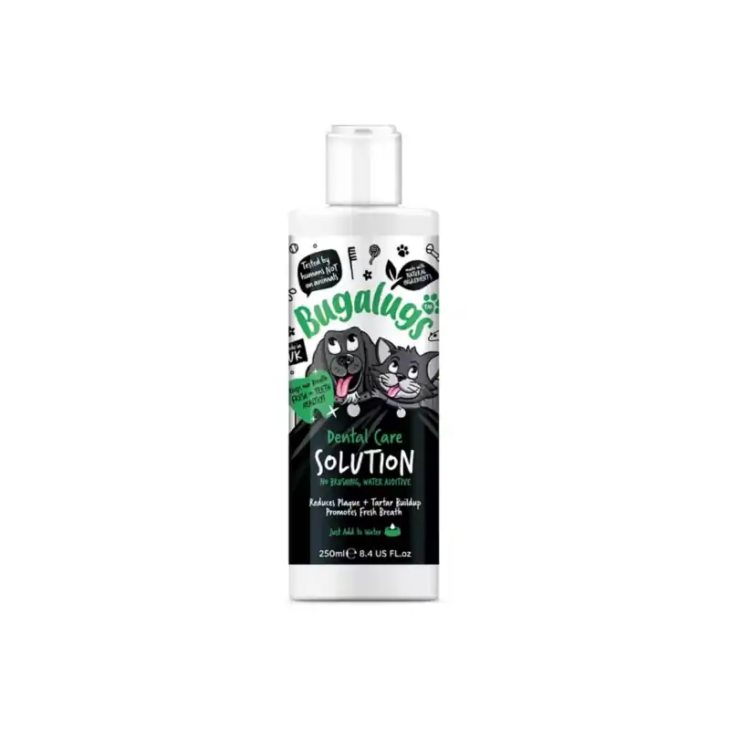 Direct Beschikbaar Bugalugs Dental Care Solution Water Additief - Hond en Kat 250ml