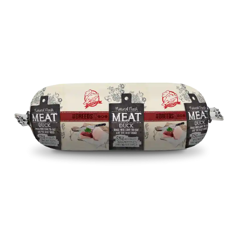 Voordeelprijs Natural Fresh Meat Dog Sausage Duck 250 gr