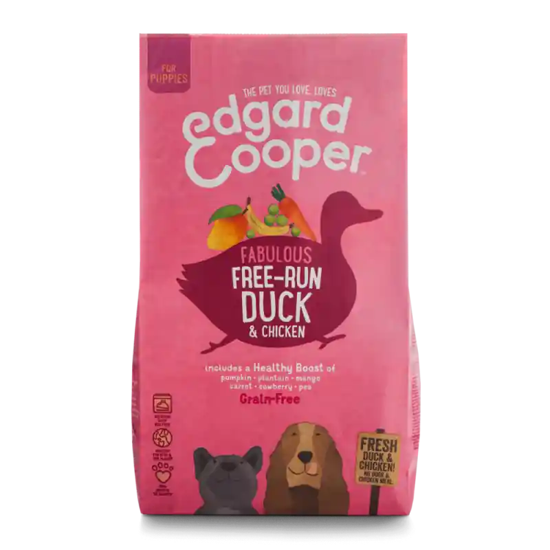 Shop Nu Edgard & Cooper Verse Scharrelkip & Scharreleend Puppy 12 kg