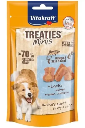 Snelle Levering Vitakraft Treaties Mini‘s Zalm & Omega 48 Gram