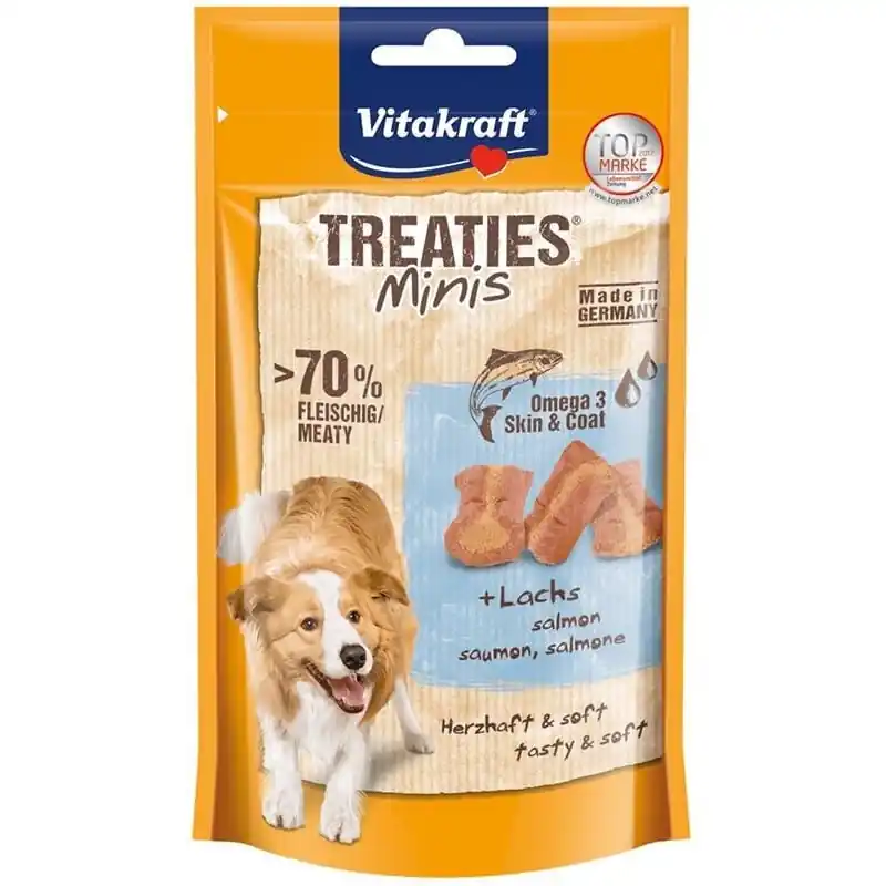 Snelle Levering Vitakraft Treaties Mini‘s Zalm & Omega 48 Gram