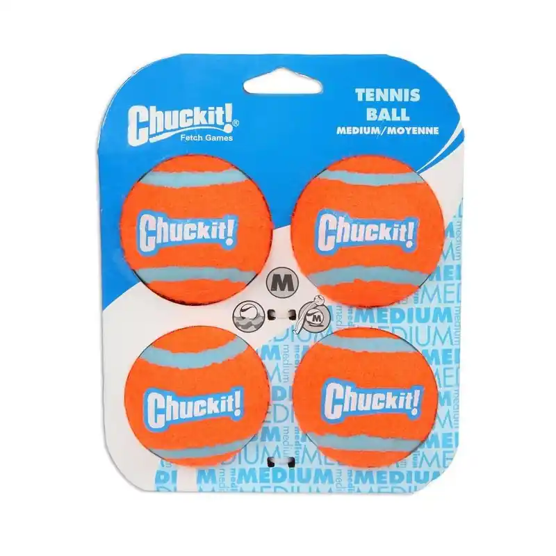 Chuckit Tennis Ball Medium 6 cm 4 st Bestel Nu