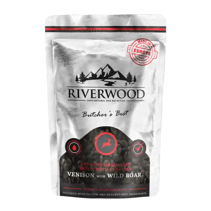 Hoge Kwaliteit Riverwood Crunchy Snack Hert & Zwijn 200 gr