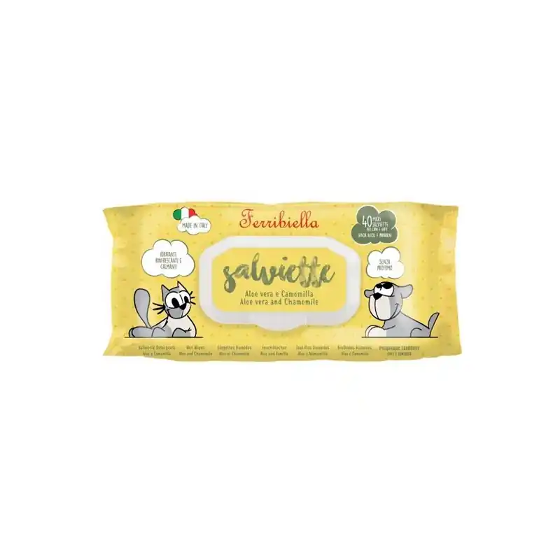 Laatste Kans Ferribiela Huisdier Doekjes Aloe-Chamomile 40 stuks
