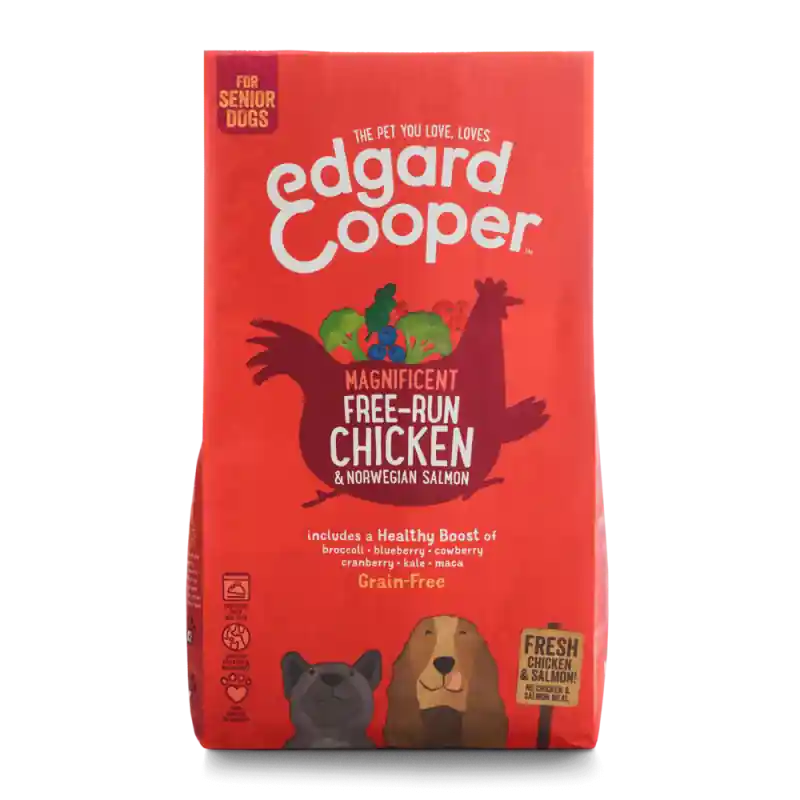 Hete Deal Edgard & Cooper Verse Scharrelkip & Noorse Zalm Senior 12 kg