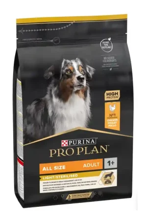 Pro Plan Adult Light/ Sterilised All Sizes Kip 3 kg Beperkt Aanbod