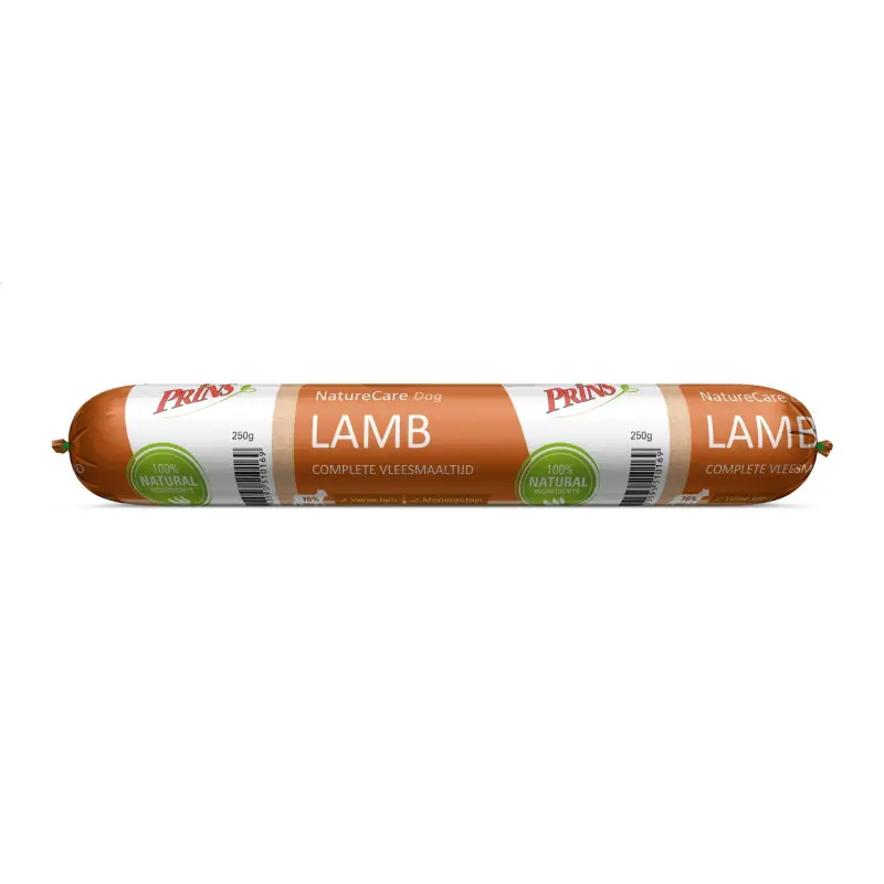 Voordeelprijs Prins NatureCare Adult Lam Hypoallergeen Worst 250 Gram