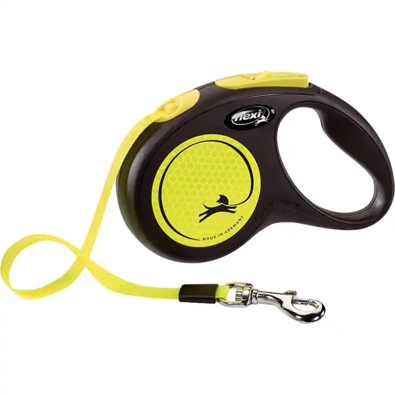 Beperkt Aanbod Flexi Classic new neon koord S Zwart 5 meter